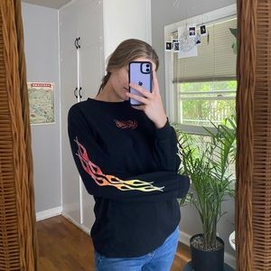Vans ls flames tee